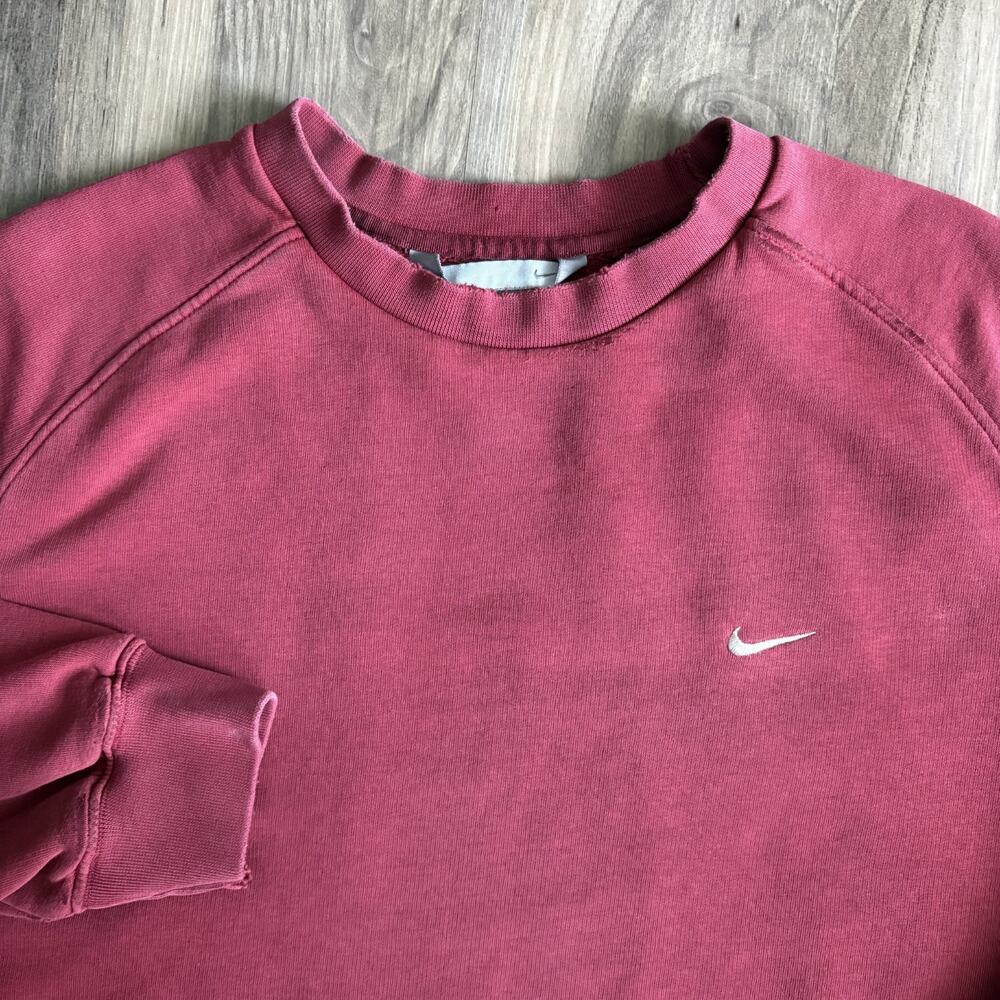 Vintage Nike Crewneck Sweatshirt Men's Size XL Maroon Swoosh Pullover